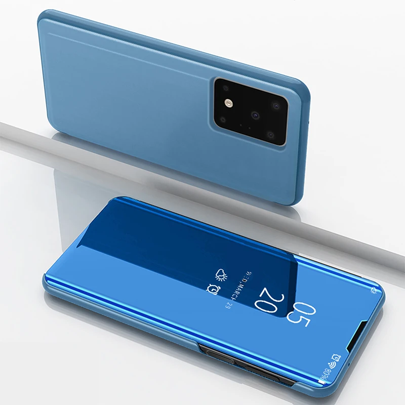 Чехол для телефона Samsung Galaxy S20 Ультра чехол с подставкой зеркалом прозрачным