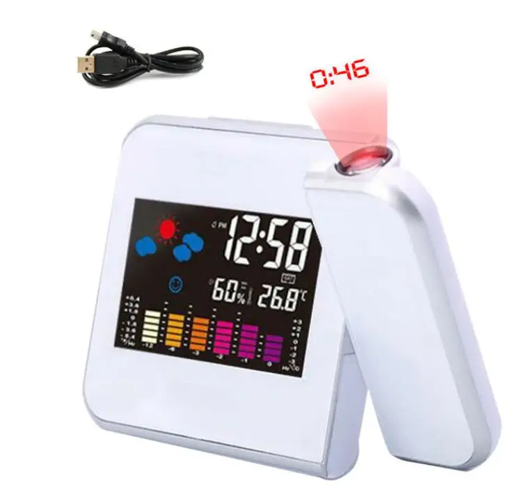 

Новейший светодиодный Будильник с фоновая подсветка и календарь метеостанцией, цифровые часы, настольные часы
