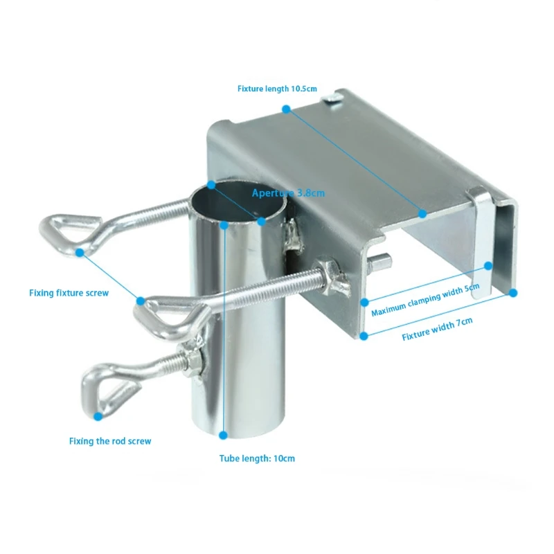 

Y1UU Parasol Holder for Square Balcony Railings Sun Umbrella Holder for Balcony Railings Balcony Umbrella Clamp Sun Shade