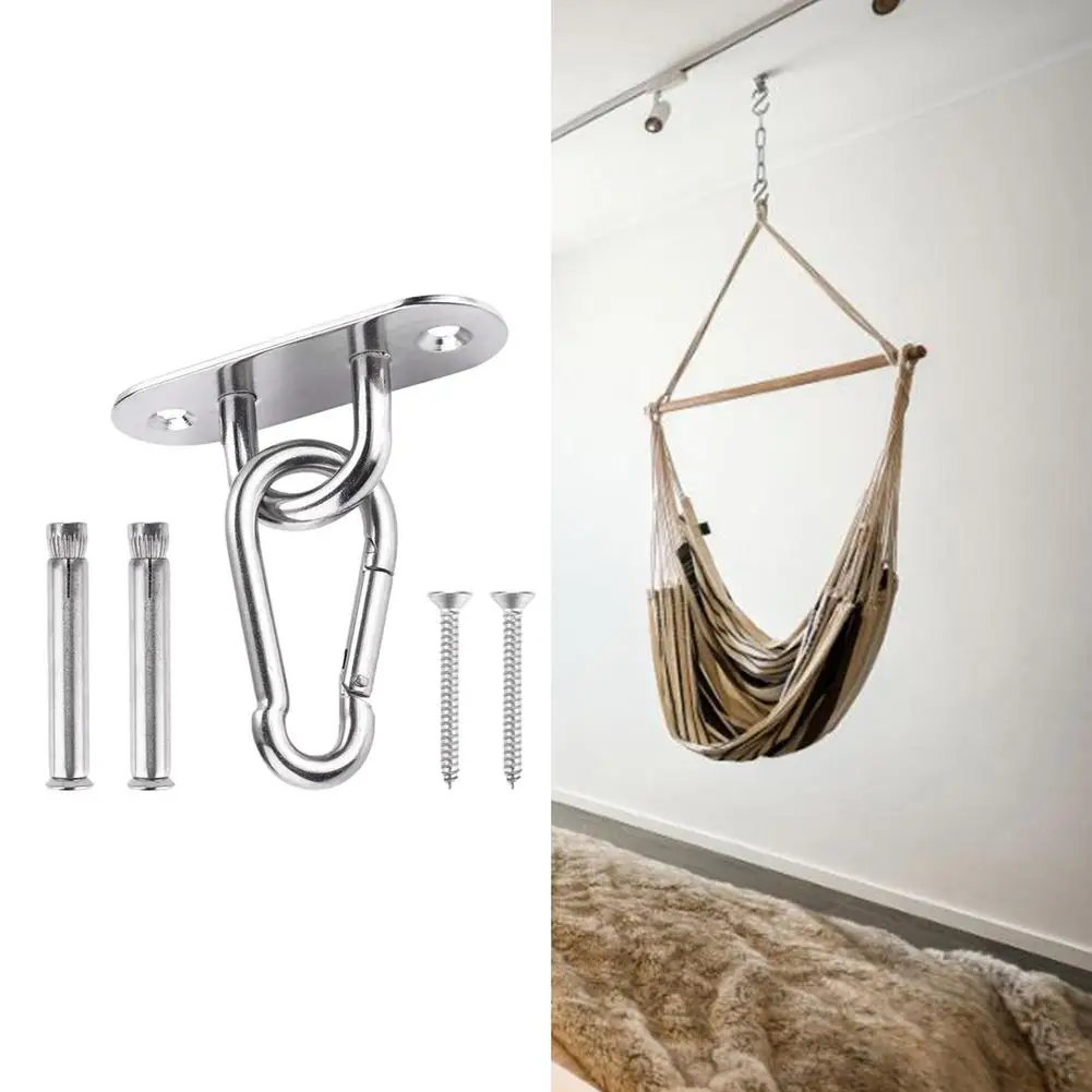 

360 Degree Heavy Duty Swing Fixed Buckles Hook Hanger Stainless Steel Fixed Hook For Yoga Hammock Sandbag Lounger Chairs Swings