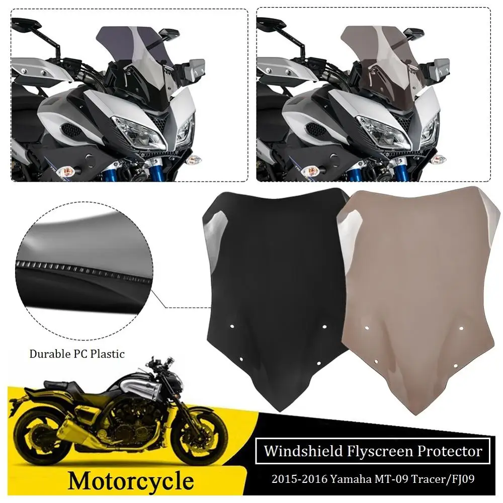 Двухпузырьковое ветровое стекло Щит дефлектор Flyscreen для 2015 2016 2017 Yamaha MT09 Tracer FJ09 MT FJ