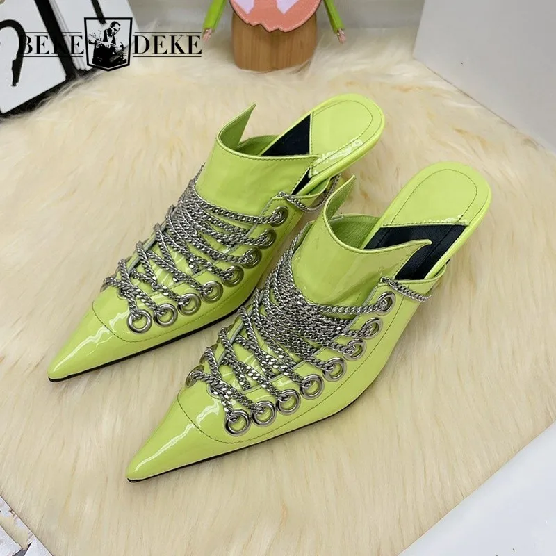 

2021 Summer Vintage Pointed Toe Womens Fashion Casual Non-Slip Outdoor Concise Sandals Office Lady Elegant New Mixed Colors
