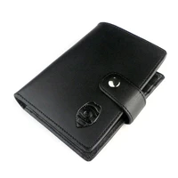 black leather us police wallet badge holder id card holder documents business id badge holder