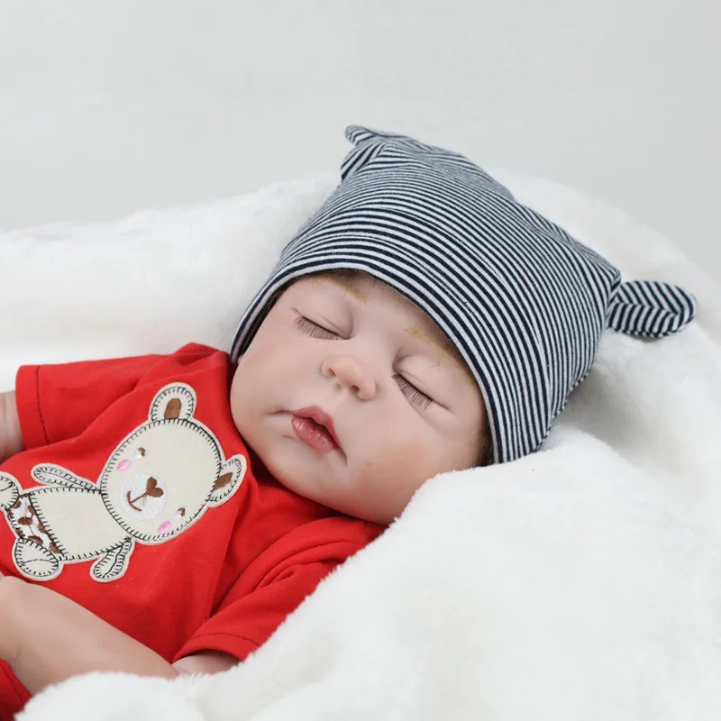 22 дюймов 55 см Reborn Baby Doll реалистичные очаровательные мягкие силиконовые детские куклы милая панда мультфильм Bebê день детей Подарки кукла игрушка