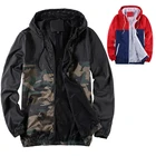 Студенческая Мужская куртка, осенняя Повседневная Уличная одежда в стиле хип-хоп, Мужская молодежная камуфляжная куртка-бомбер с капюшоном, пальто, Спортивная ветровка, одежда, GA407