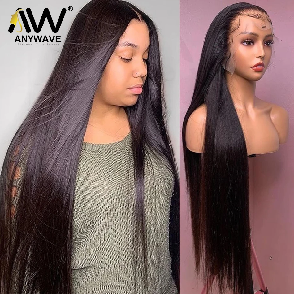 

Прямые 28 30 32 дюйма 13x4 прозрачные HD кружевные передние парики из человеческих волос для черных женщин предварительно выщипанные 180% Бразильские Длинные волосы Remy