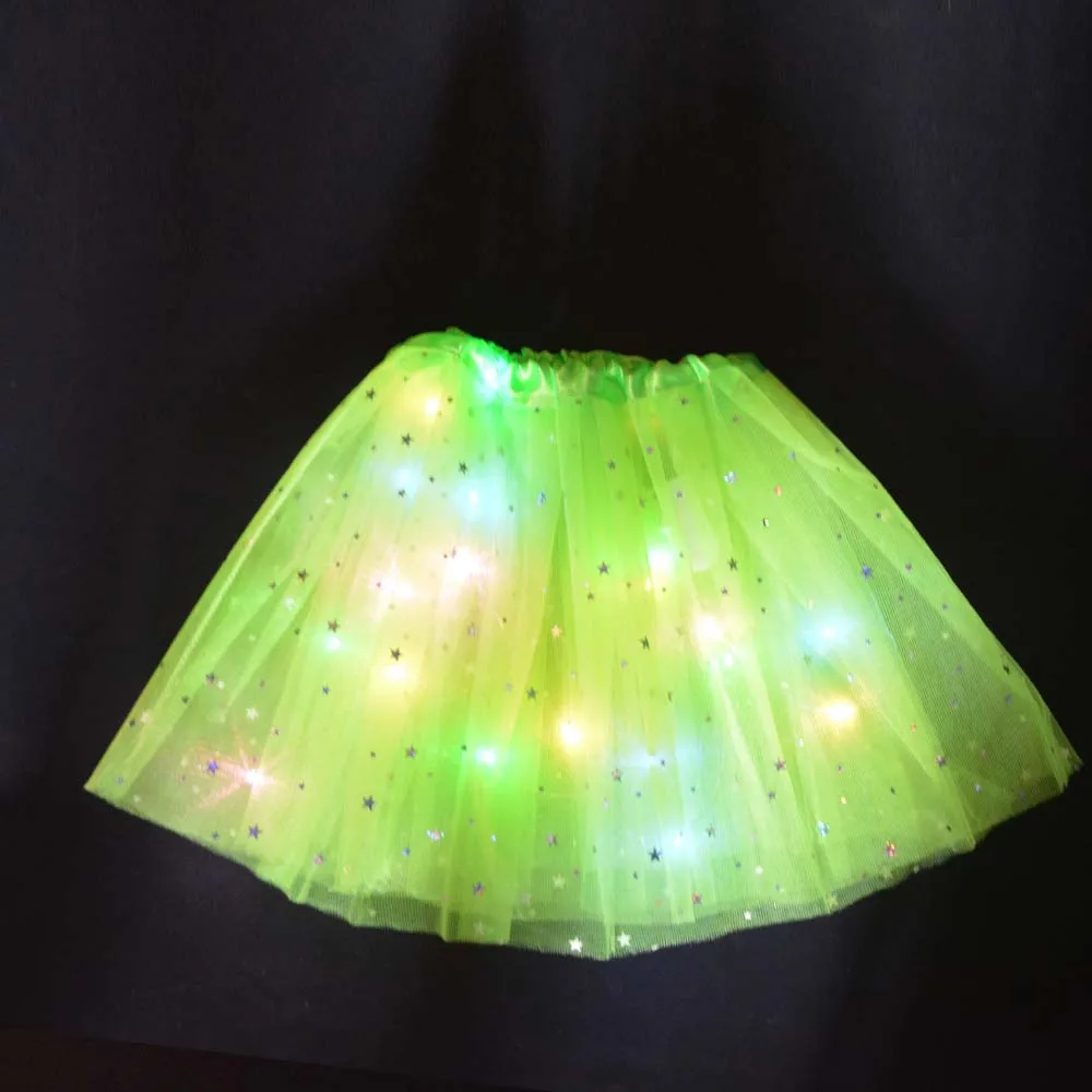 Детская юбка пачка с блестками со светодиодной подсветкой|Балет| |