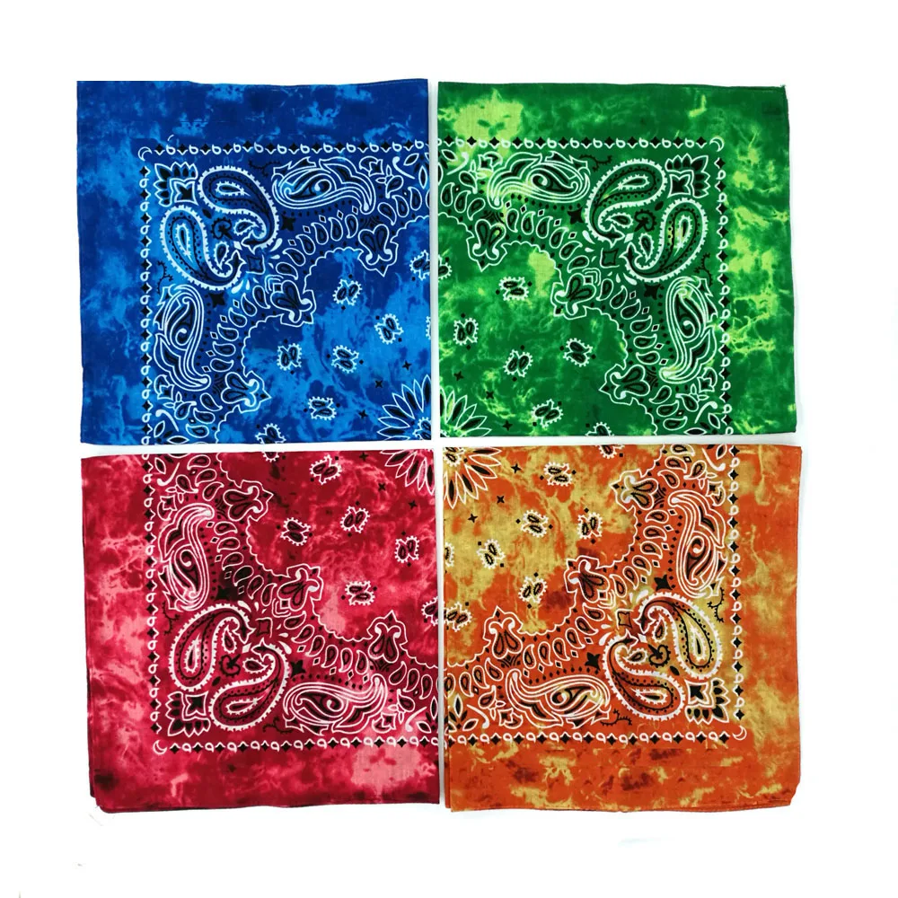 Уличная спортивная бандана в стиле хип-хоп квадратный шарф 55 см * черная красная