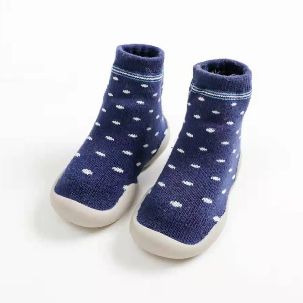 Домашние носки для малышей обувь новорожденного зимние толстые хлопковые