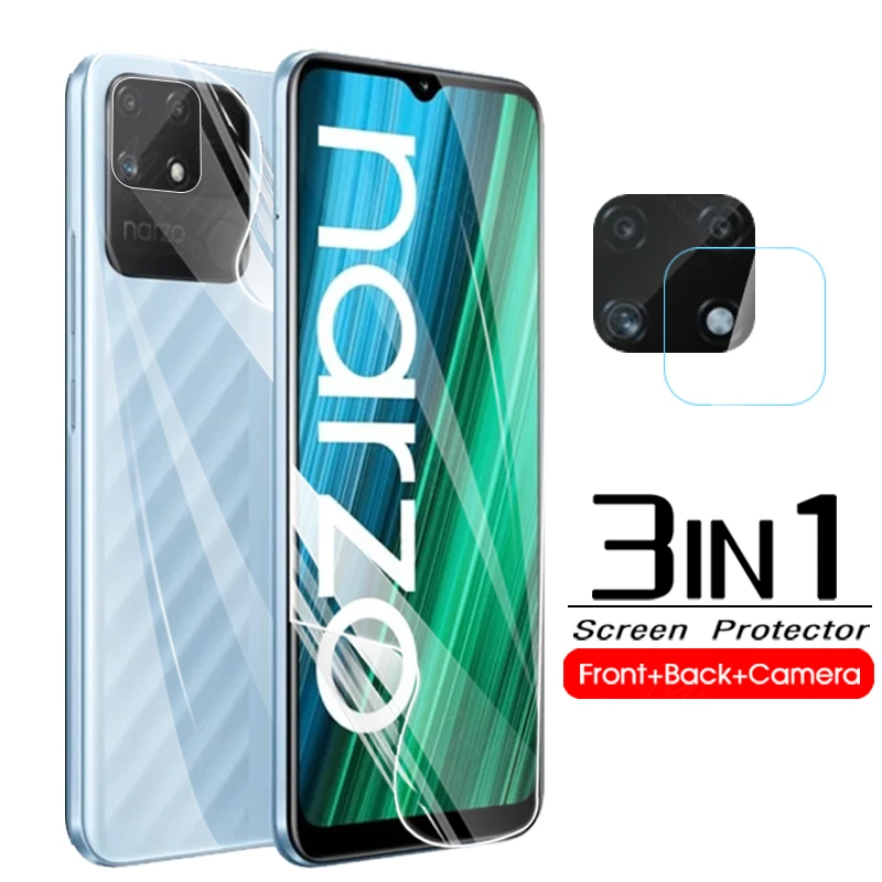 

Передняя Задняя Гидрогелевая пленка для oppo realme narzo 50a 50 a i 50i a50 Защитная пленка для объектива камеры realmy realmi 50a narzo50a стекло