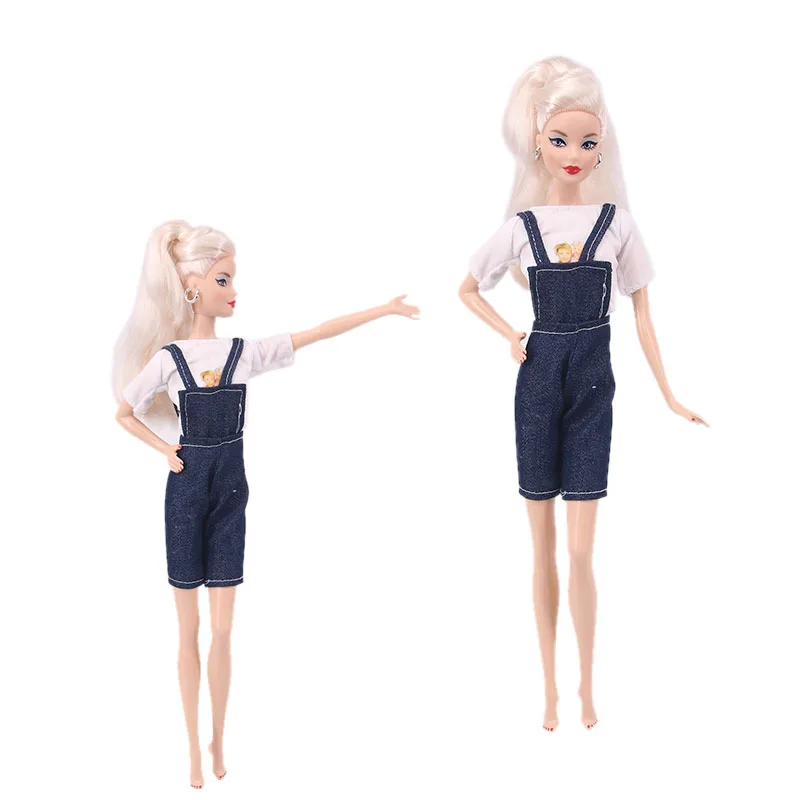 Платье принцессы Эльзы из денима для кукол наряд Dsiney Barbies мультяшная джинсовая