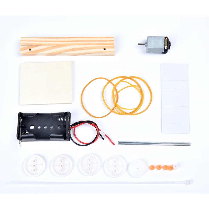 SZ Паровая модель игрушки Diy Электрический шкив четырехколесный привод