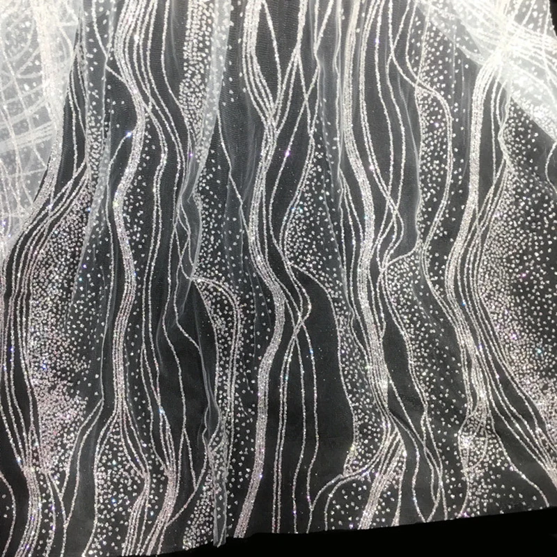 1 ярд INS Горячая небесно голубая железная бронзовая блестящая ткань с волнистым