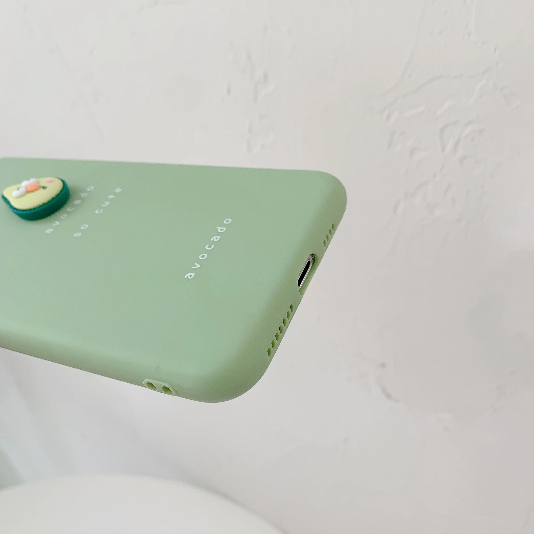 

Lovely Cute 3D Pattern Phone Case For iPhone 12 11 Pro Max XS Max XR X 8 7 6S Plus Lovely Fruit Avocado Soft Silicone Back Cover