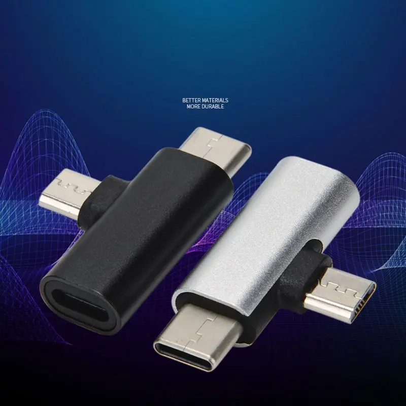8 контактный разъем Lightning мама Type C + Micro USB папа для зарядки|Переходники и адаптеры|