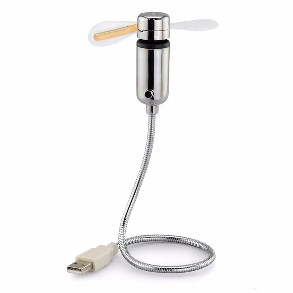 

USB Gadget Mini Flexible LED Light USB Fan Time Clock Desktop Clock Cool Gadget Time Display