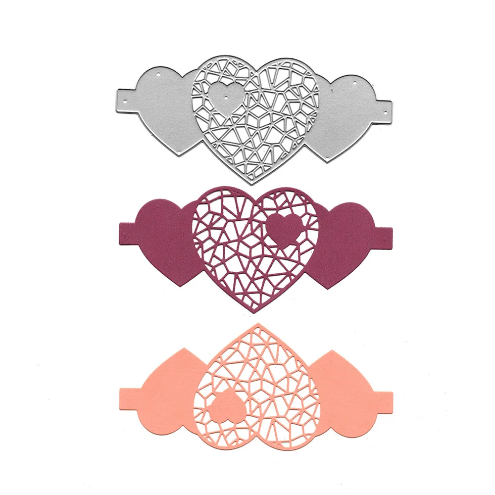 Металлические Вырубные штампы в форме сердца для скрапбукинга рукоделия DIY