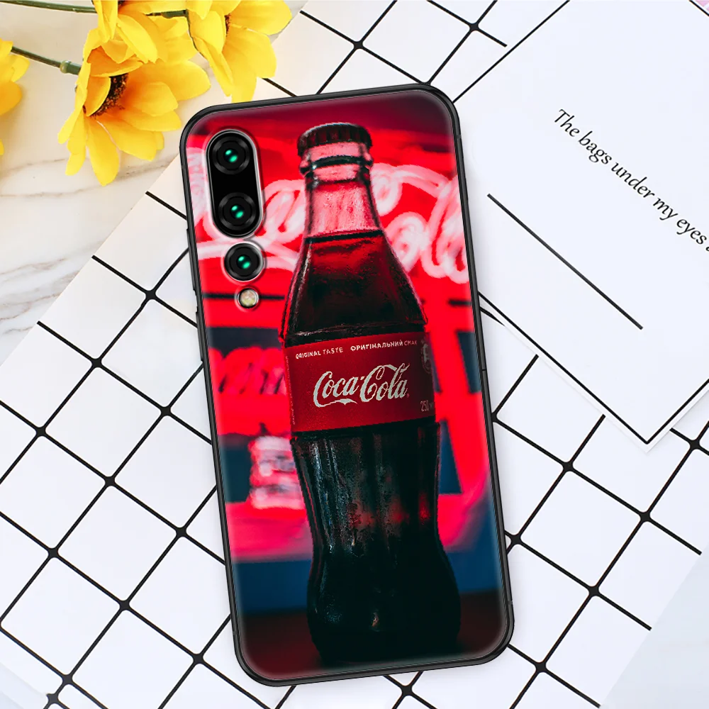 

Cola Soda Cocas coke Phone case For Huawei P Mate P10 P20 P30 P40 10 20 Smart Z Pro Lite 2019 black luxury back soft funda tpu