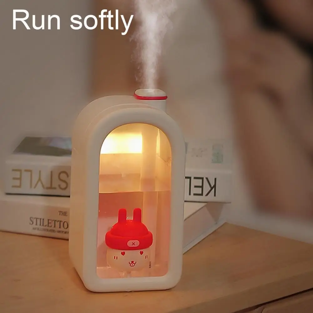 

Белый/розовый портативный увлажнитель воздуха с глубоким увлажнением для дома