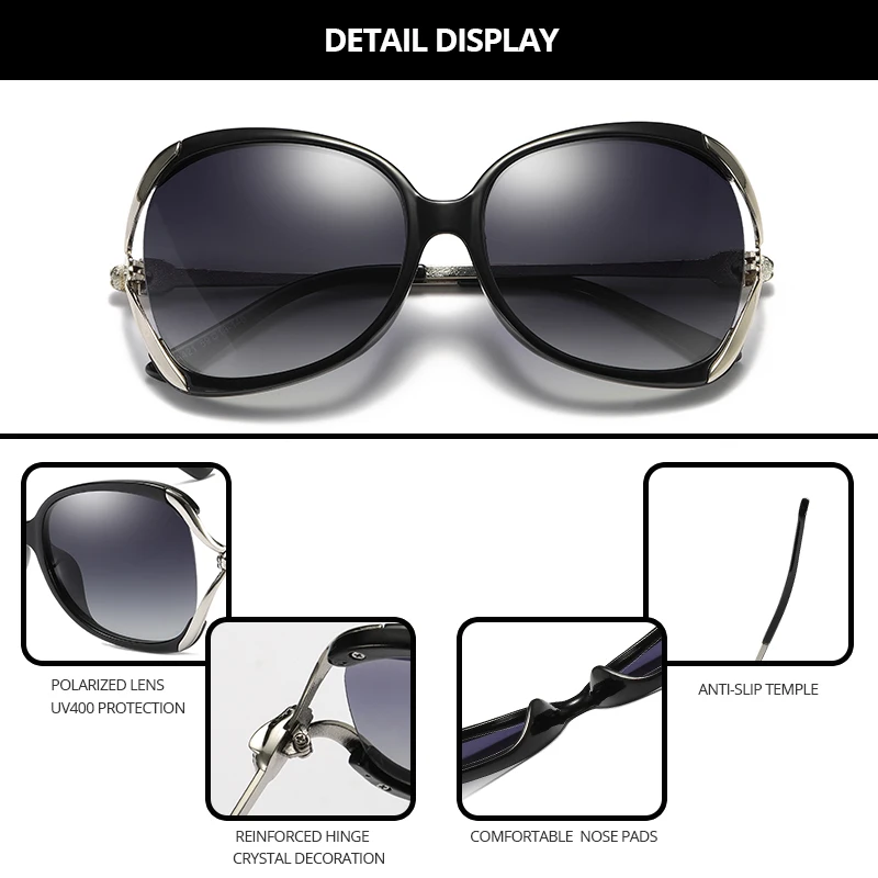 Женские солнцезащитные очки с поляризацией в стиле ретро|Женские очки| |