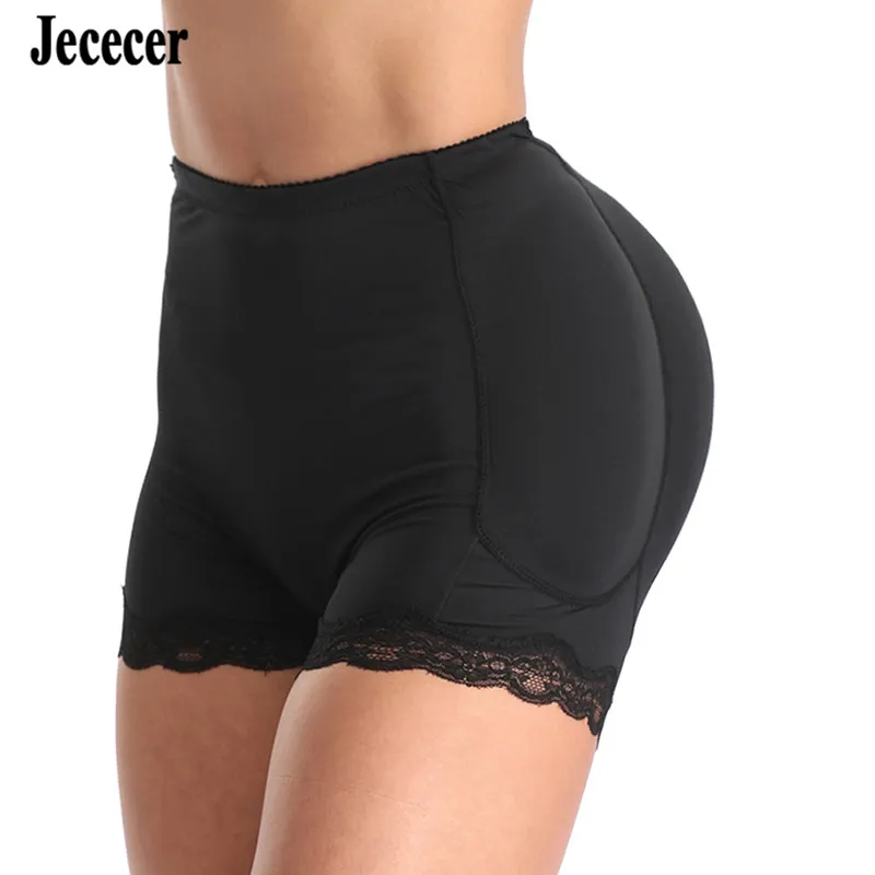 Jececer Новые Мягкие Трусики Hip Enhancer Женщины Корректирующее Белье Кружевное Плюс