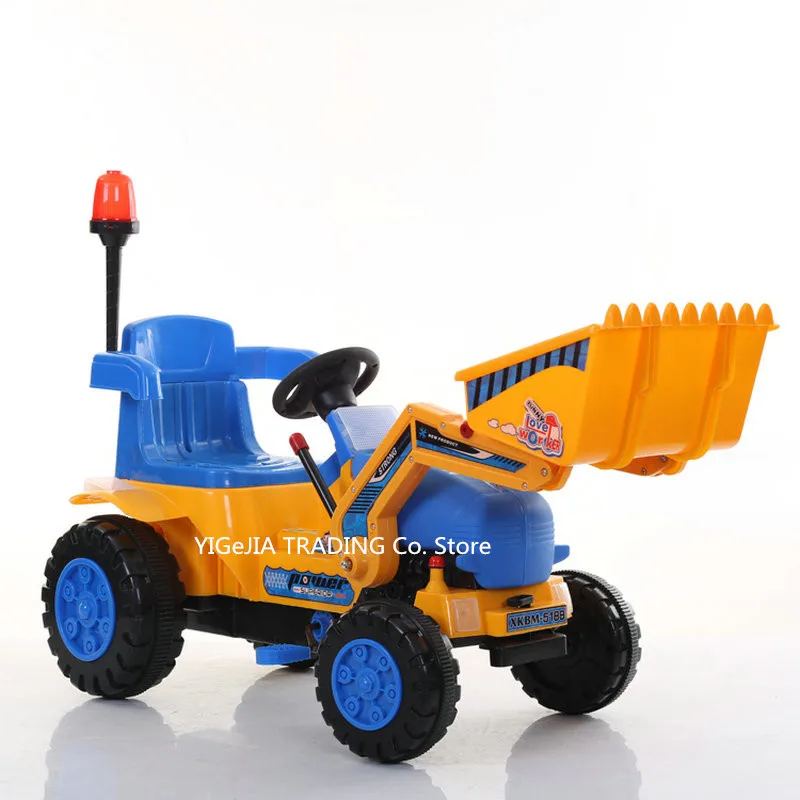 Игрушечные тракторы для детей ездить на экскаваторе игрушки бульдозер включает шлем и инструменты экскаватор и пушдозер.