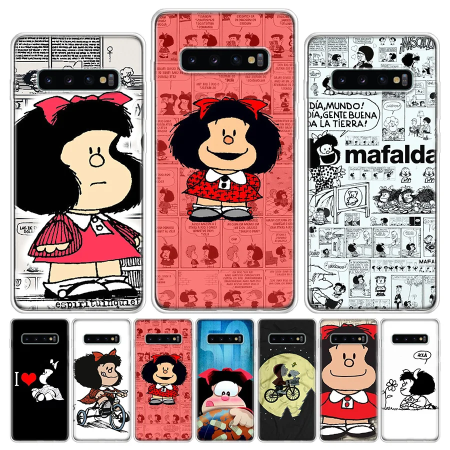 Чехол Mafalda для телефона Samsung Galaxy S6 S7 S8 S9 S10 S10E S20Ultra Plus Lite J4 J6 J8Plus Note 8 9 10 чехол|Бамперы|