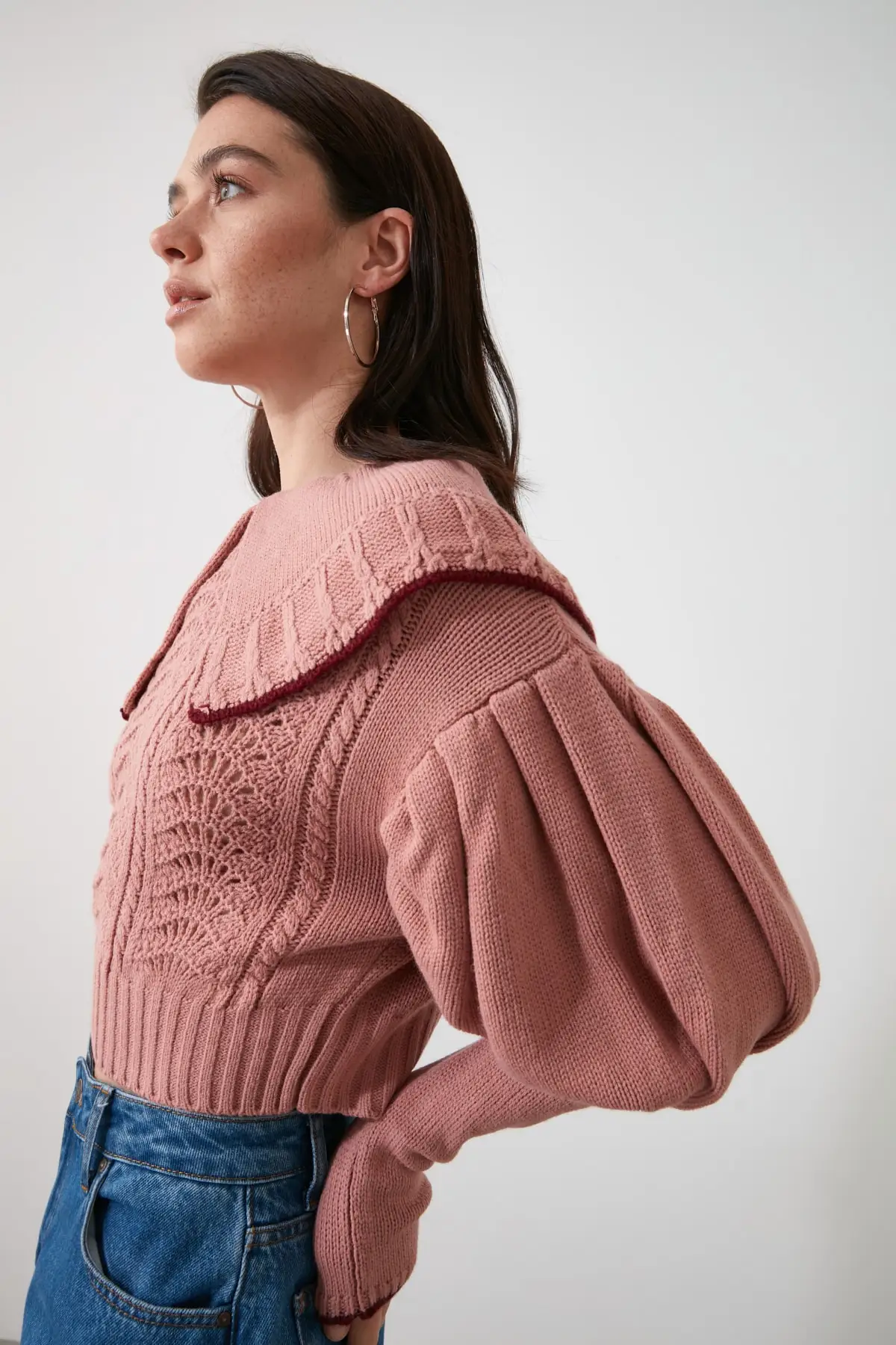 

Trendyol Collar Detailed Knitwear Sweater TWOAW21KZ2830