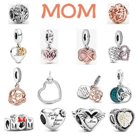 2021 new mothers day fit original pandora bracelets 925 sterling silver beads heart shaped charms women diy fashion jewelry