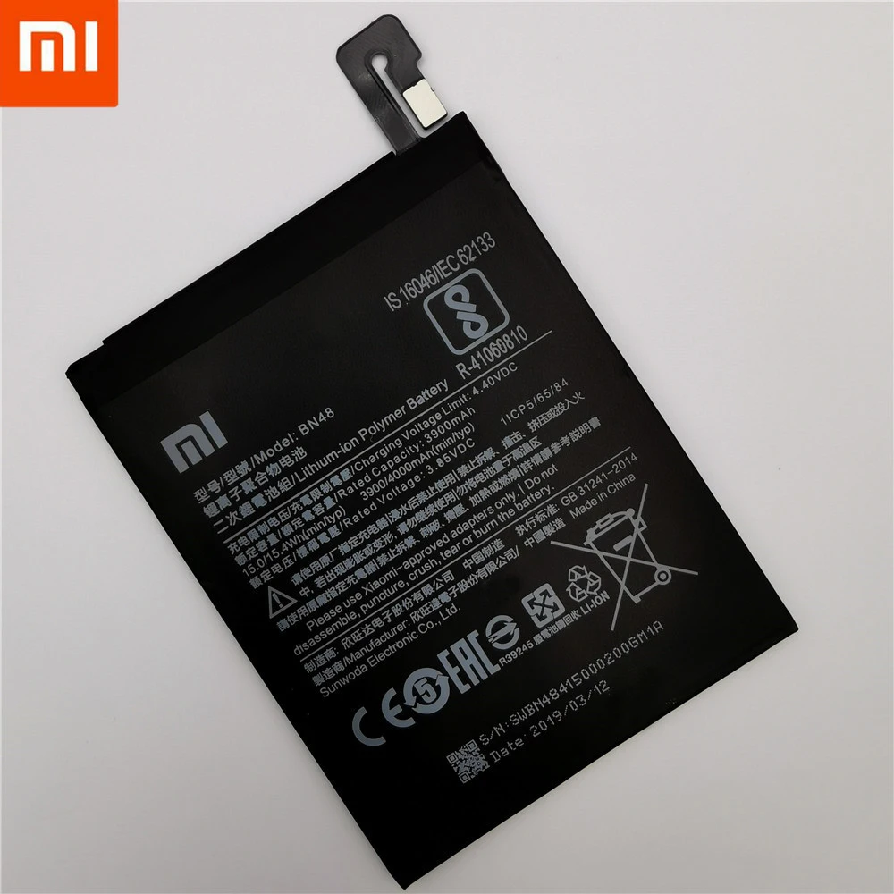 Аккумулятор для телефона для redmi Note 6 Pro батарея Xiaomi redmi Note 6 Pro BN48 батареи красный рис Note6 Pro батарея