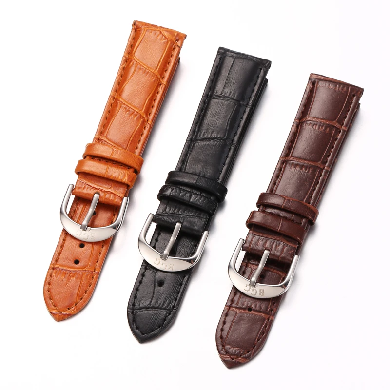 Высокое качество 20 мм ремешок для часов из коровьей кожи сменные часы и мужчин