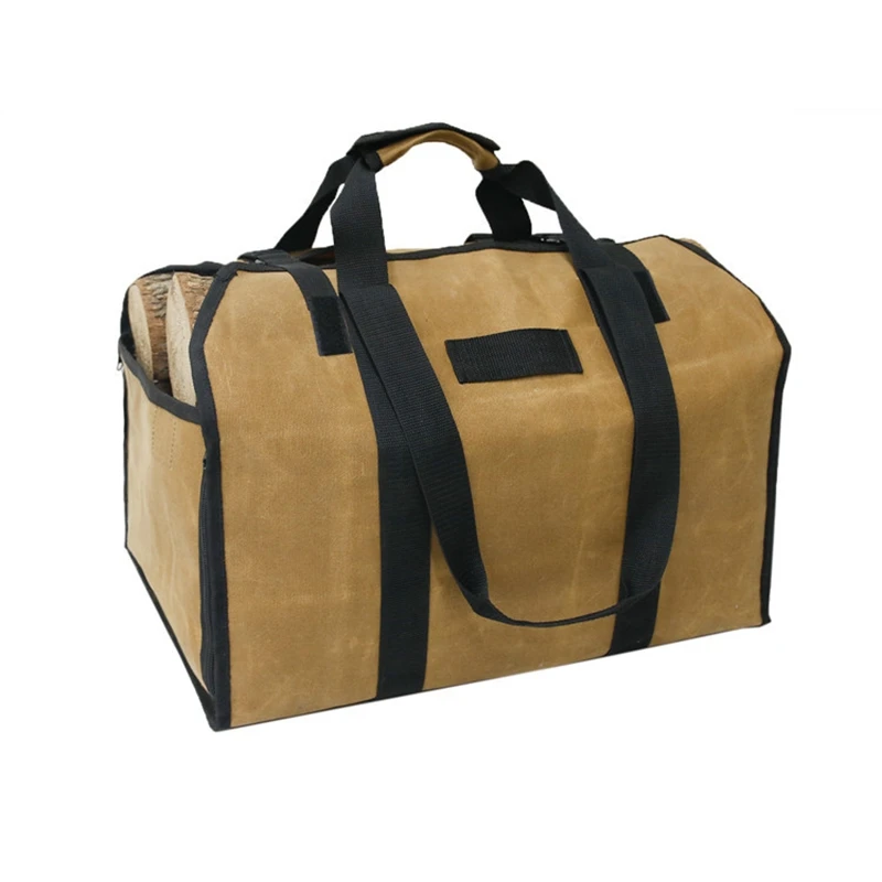 

Вместительная холщовая переноска для дрова, сумка-тоут, Сумка для кемпинга, переноска бревен, сумка-тоут для барбекю, сумка для хранения пик...