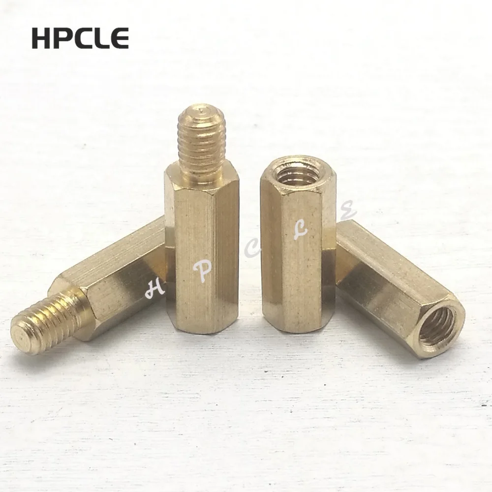 10/20 шт. M2* L+ 3 мм M2.5/M3/M4* л+ 6 мм шестигранный латунь расстояние винты с резьбой столб PCB компьютер PC материнская плата стоек распорку