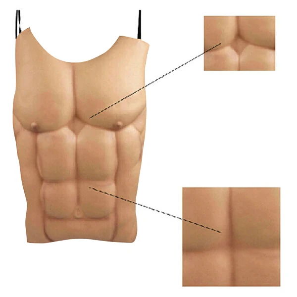 Halloween Fake Male Pectoral Muscle Breast Chest Skin EVA Foam Fancy Party Cosplay Costume Home Accessories images - 6