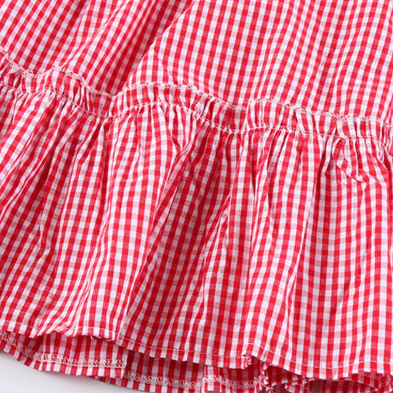 

HE Hello Enjoy Dress Plaid Skirt Girl Dress 2021 Summer New Sleeveless Western-style Plaid Pleated Skirt