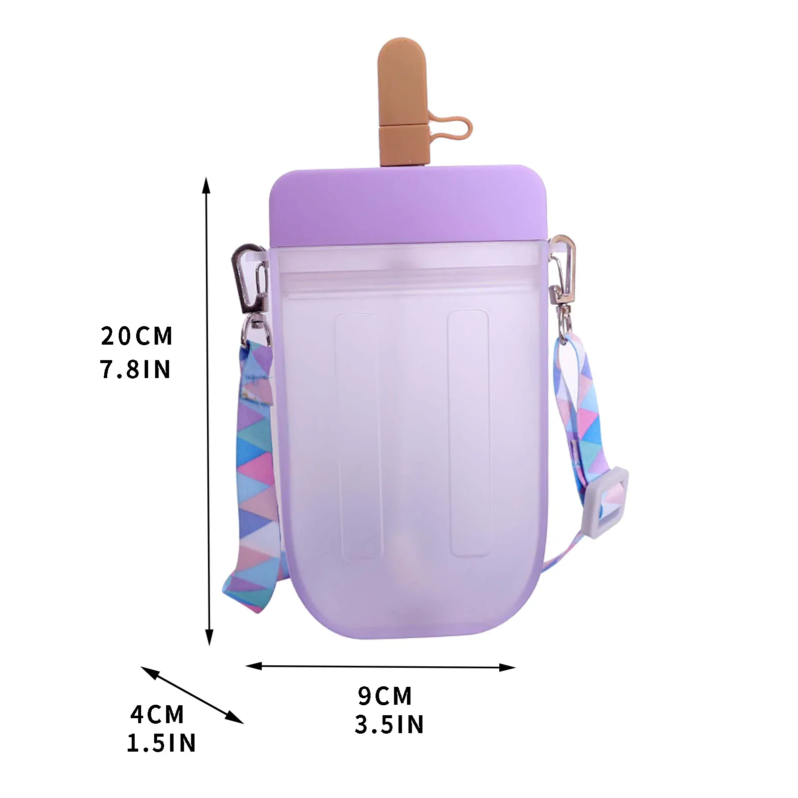 

Cute Water Bottles With Straws Creative Kawaii Popsicle Straw Cups Leakproof Home & Living Kitchen Accessories Home & Kitchen