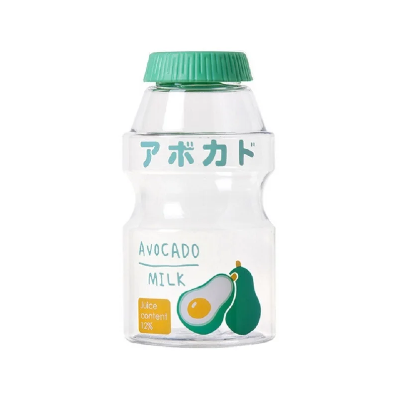

480ml Plastic Water Cup Milk Coffee Shaker Bottle BPA Free Mini Cute Kids Children Portable Direct Drinking Leak-proof Drinkware