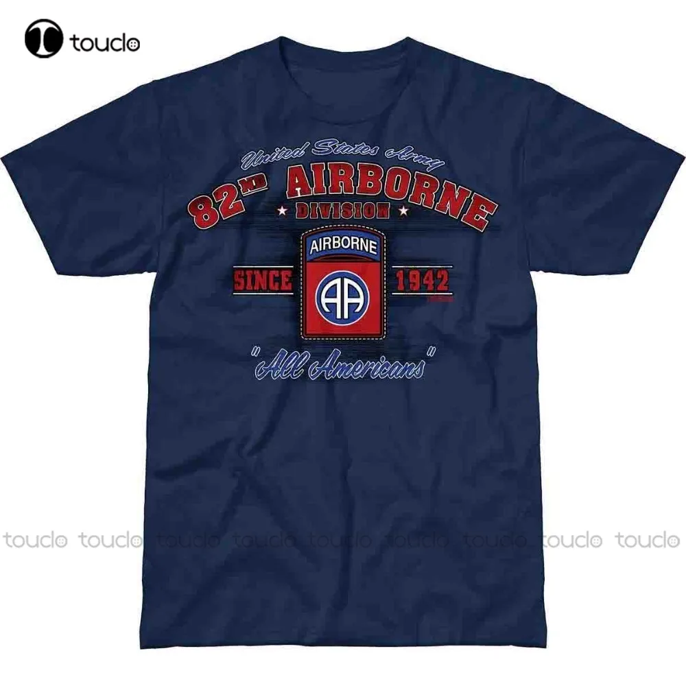 

Хлопковая мужская одежда с коротким рукавом, армейская Винтажная Футболка 82Nd с воздушно-капельным сопровождением 7,62, дизайн Battlespace, Мужская...