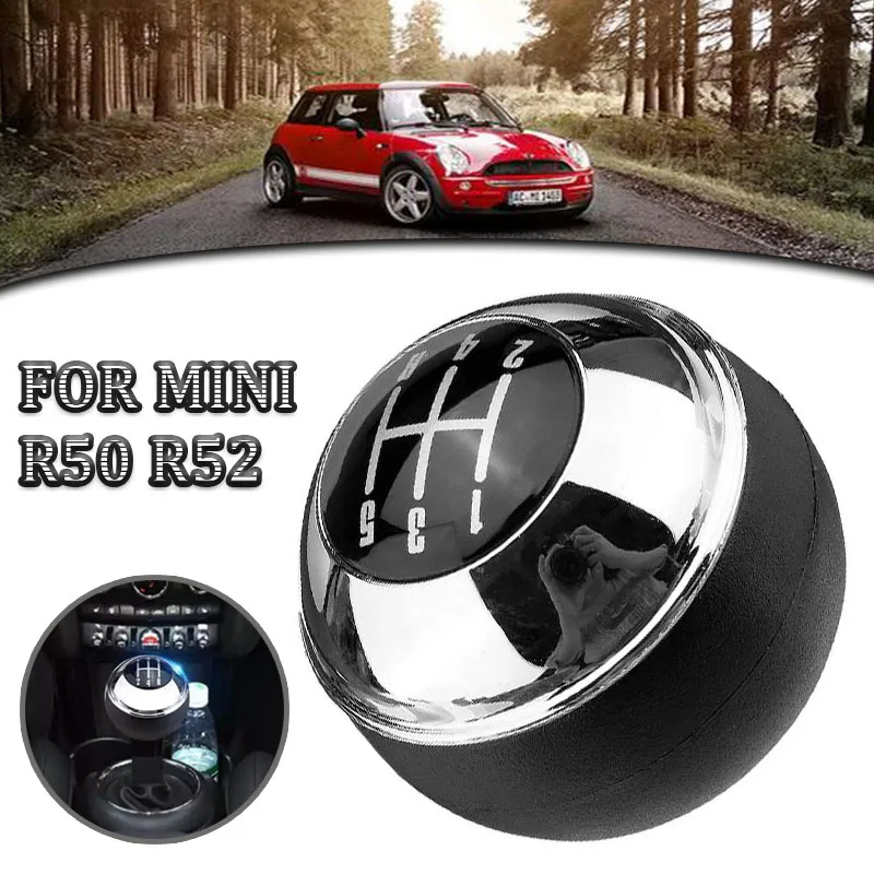 

5 Speed Car Gear Shift Pomello Del Cambio Leva Maniglia Ball Manuale Per Mini R50 2000-2006 Cabrio R52 2002-2008 Interior Parts