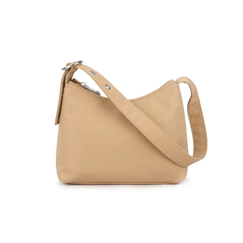 

Fashion Women Baguette Underarm Bag Candy Color Nylon Ladies Hobos Shoulder Bags All-match Female Portable Handbags Small Tote