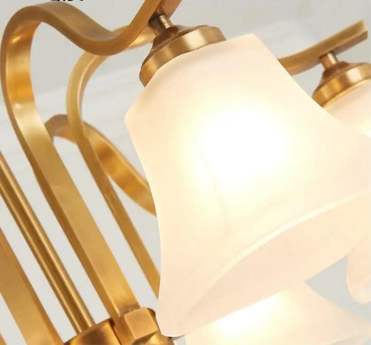 Американская люстра направленного вниз Кабинета медная для столовой гостиной