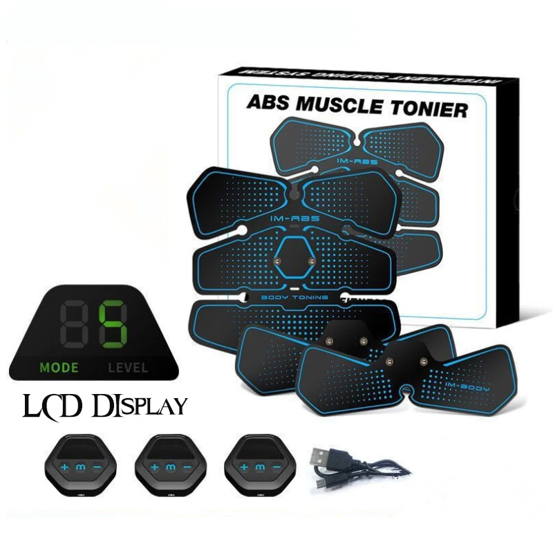 Электрический стимулятор мышц цифровой тренажер для брюшного пресса