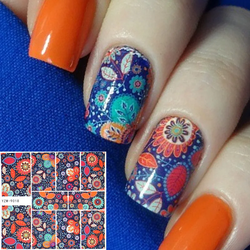 

Full Beauty 1pc Black Flower Vine Nail Water Sticker Leaf Lace Design Slider Nail Art Decal Beauty Foils Decoration ns167