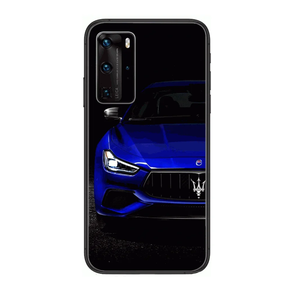 

Italy Supercar Maserati Famous car Phone Case For Huawei P 40 30 20 10 Lite Smart Z Pro Black Etui Coque Painting Hoesjes co