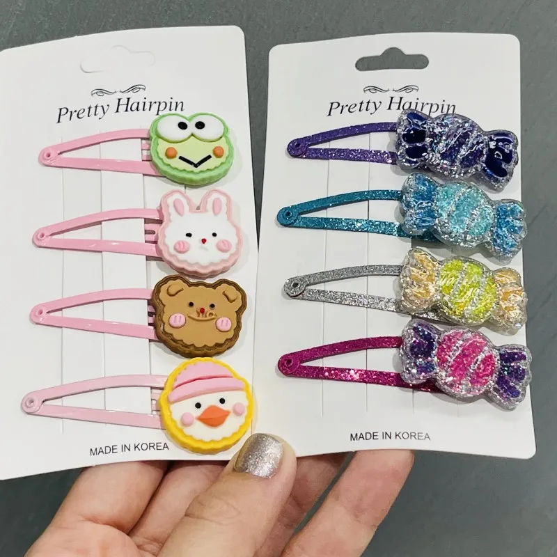 

Милые хлопковые заколки для волос с животными, Кроликом, кошкой, слоном для милых девочек, заколки, безопасные шпильки для волос, головные уб...