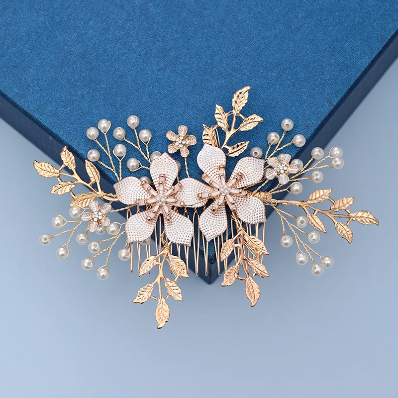 Свадебная расческа для волос аксессуары жемчужная стразы головной убор