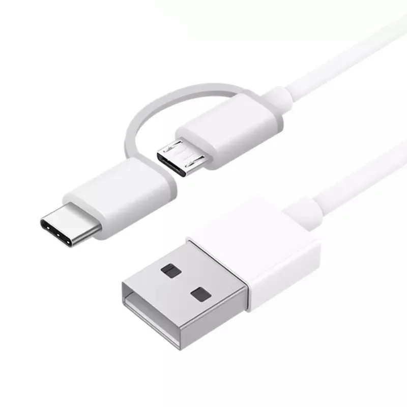 Кабель Micro usb CarXaa 2 в 1 белый кабель USB Type-c для быстрой зарядки и передачи данных QC 3 0