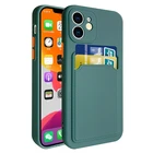 Чехол-кошелек для iPhone 13, 12, 11 Pro Max, Mini, XS, XR, X, 8, 7 Plus, SE 2020, силиконовый, противоударный