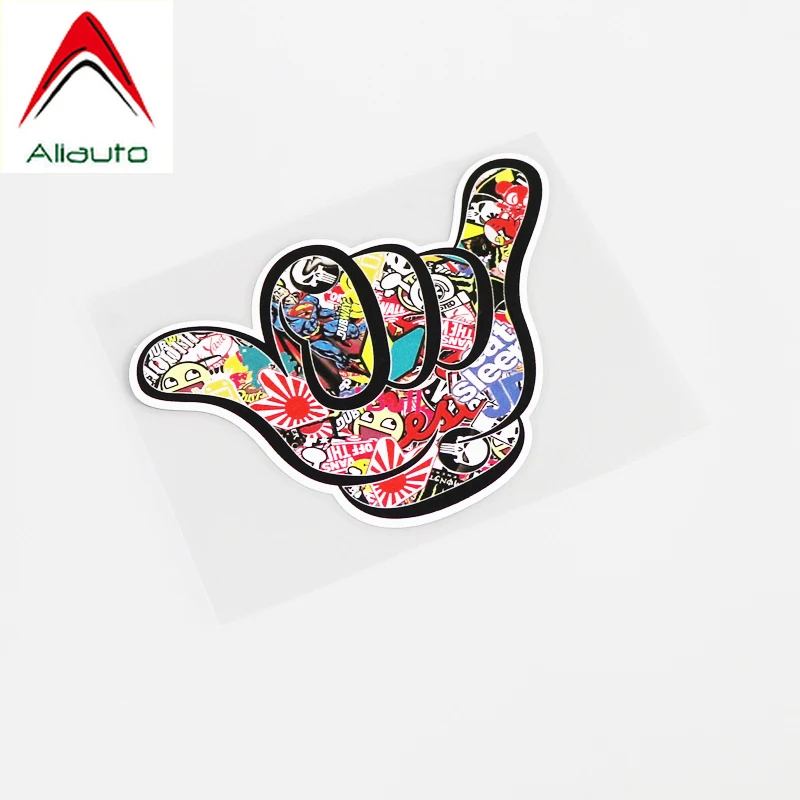 

Модная Автомобильная наклейка Aliauto JDM Bomb Hang Loose Shaka, водонепроницаемая ПВХ наклейка для мотоцикла Honda Crv Vw T4 Mazda Cx Gti,12 см * 9 см