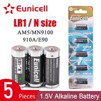 eunicell 5pcs lr1 n size alkaline batteries for toys speaker players remote control lr 1 am5 e90 mn9100 910a 1 5v dry battery